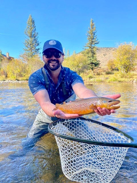 Large Cutthroat Trout Caught In Colorado Fly Fishing In Net