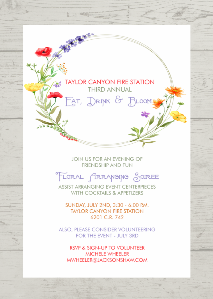 Floral Arranging Soiree Invitation